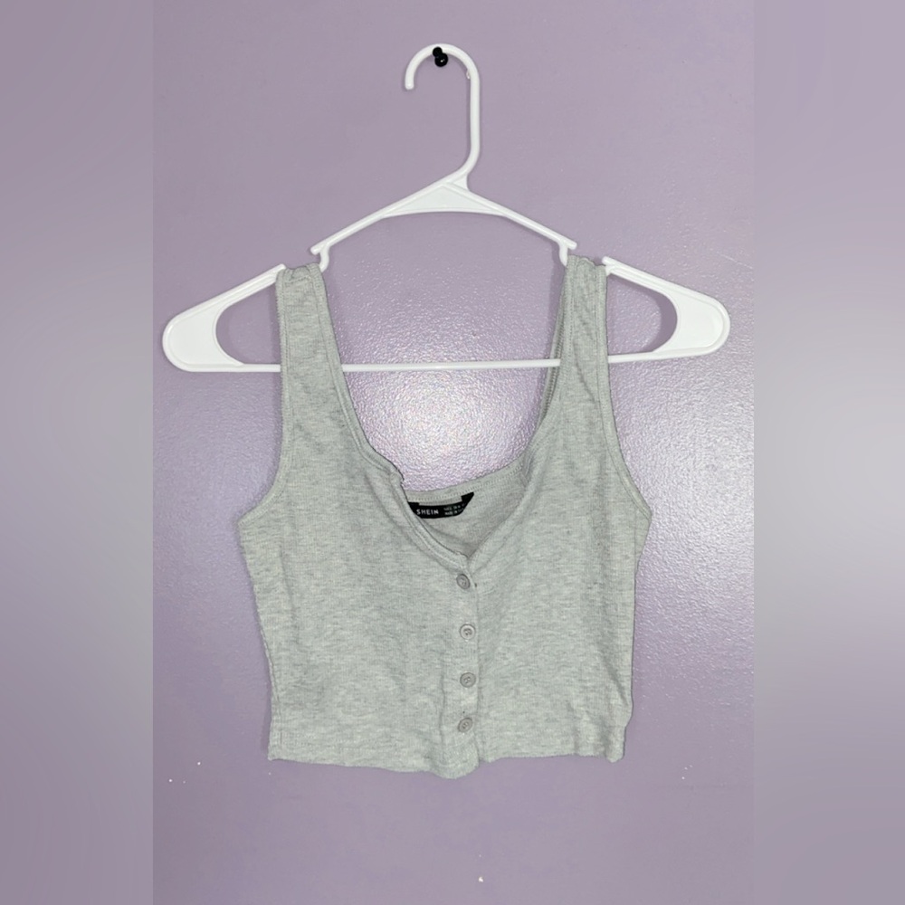 Gray SHEIN crop top
